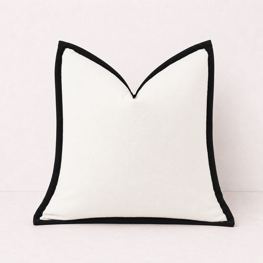Plain Chenille Decorative Pillow Cover - White