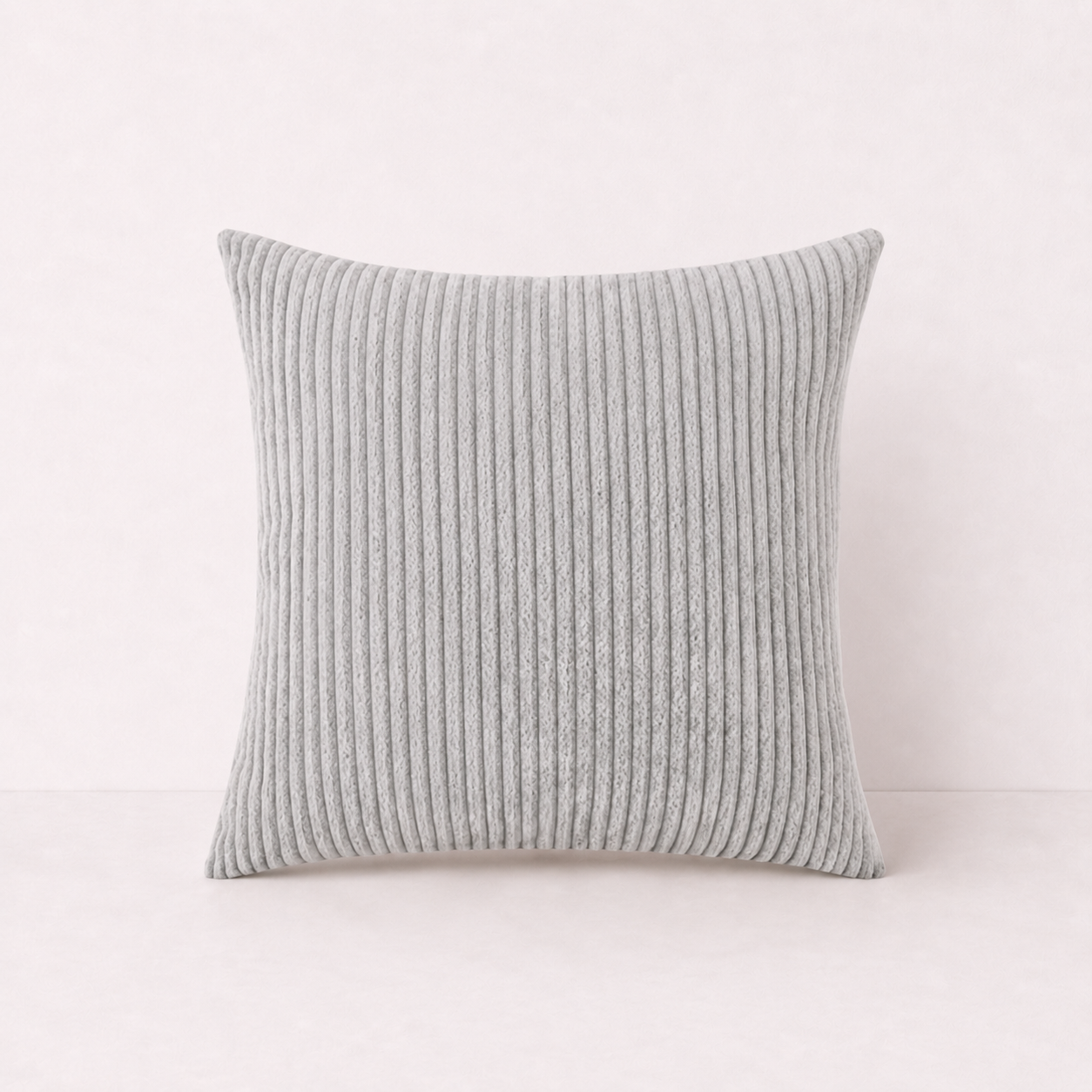 Modern Corduroy Striped Pillow Cover - Silver Grey