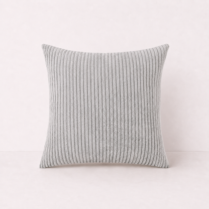 Modern Corduroy Striped Pillow Cover - Silver Grey