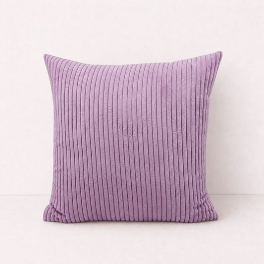 Modern Corduroy Striped Pillow Cover - Pink Purple