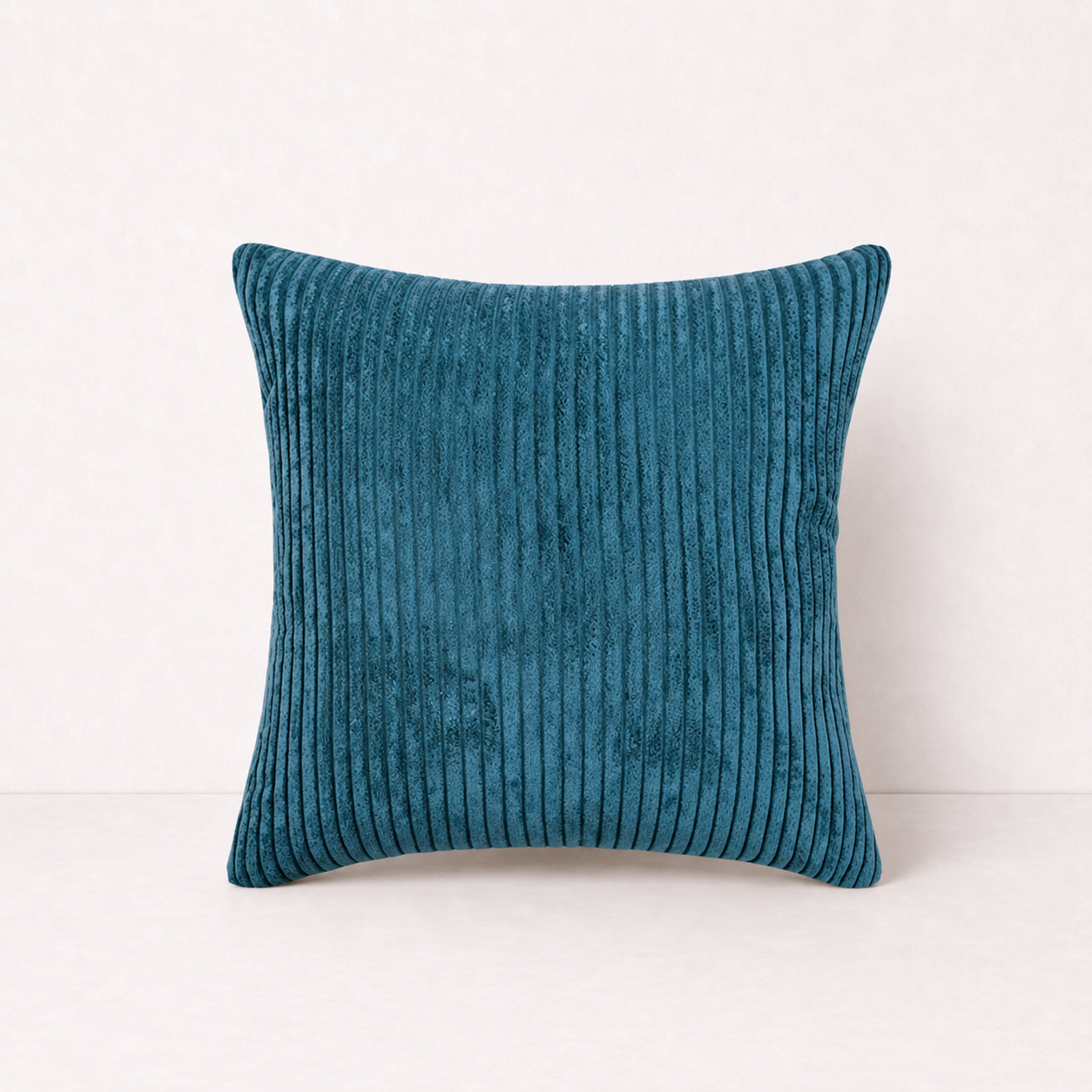 Modern Corduroy Striped Pillow Cover - Denim Blue