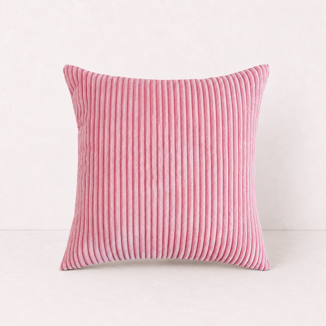 Modern Corduroy Striped Pillow Cover - Rubber Pink