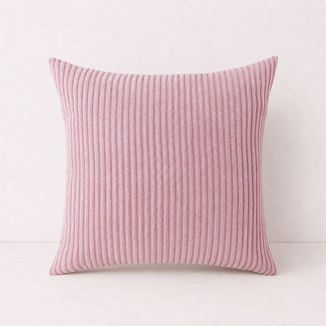 Modern Corduroy Striped Pillow Cover - Smoke Pink