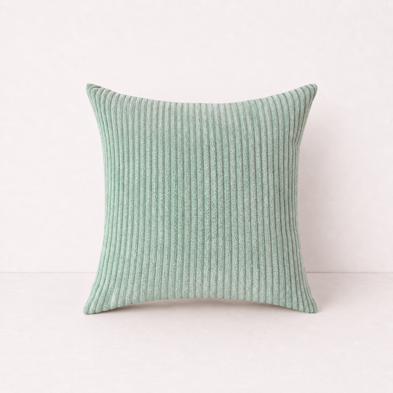 Modern Corduroy Striped Pillow Cover - Grey Green
