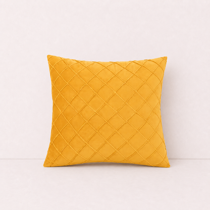 Diamond Quilted Blush Pillow Cover - Yellow