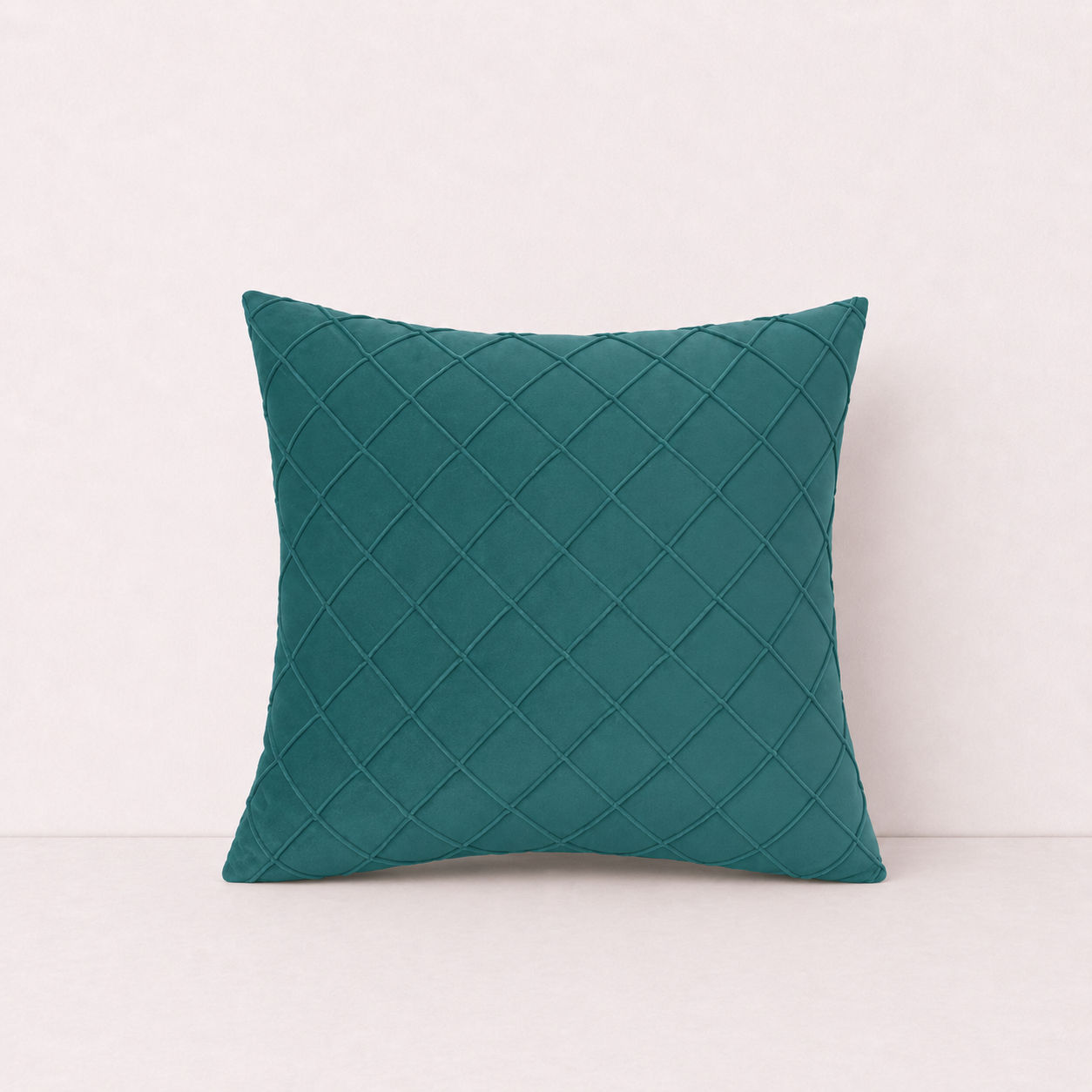 Diamond Quilted Blush Pillow Cover - Aquamarine