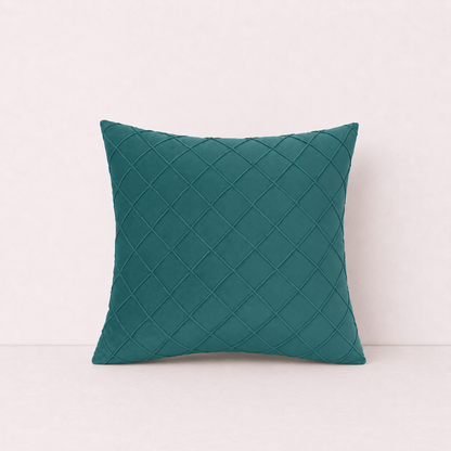 Diamond Quilted Blush Pillow Cover - Aquamarine