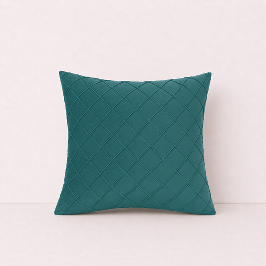 Diamond Quilted Blush Pillow Cover - Aquamarine