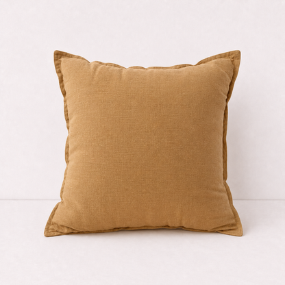 Cotton Linen Sofa Pillow Cover - Curcuma