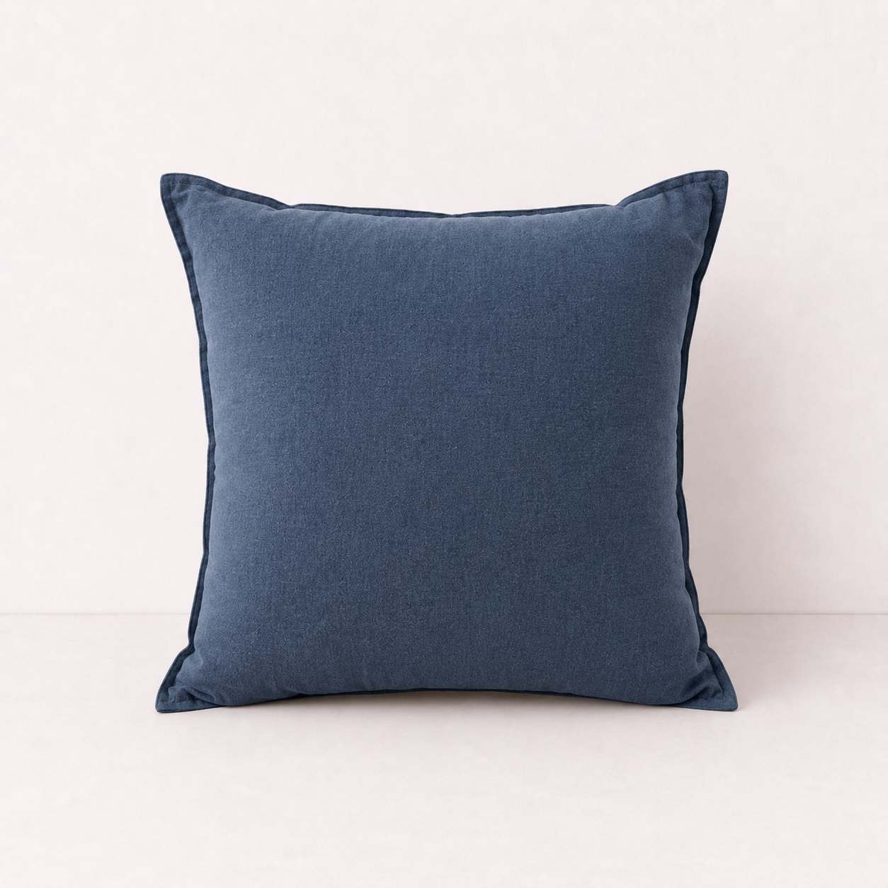 Cotton Linen Sofa Pillow Cover - Navy Blue