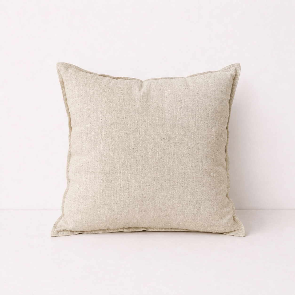 Cotton Linen Sofa Pillow Cover - Beige