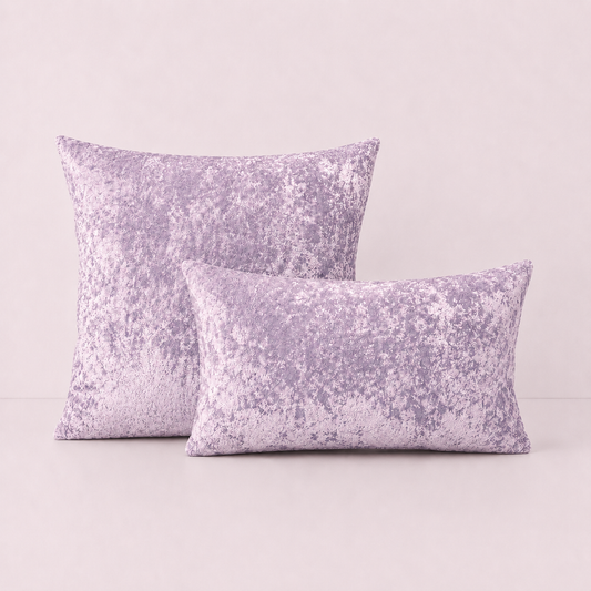 Luxury Crushed Velvet Pillow Cover - Purple