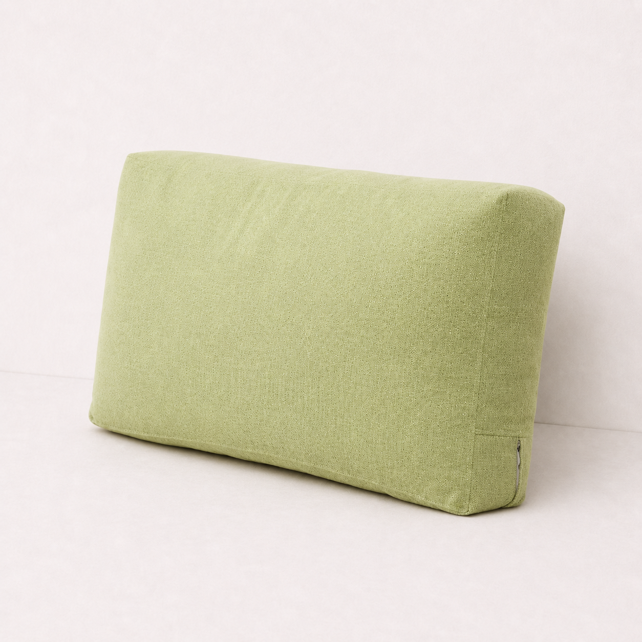 Linen Backrest Pillow Cover Case - Light Green