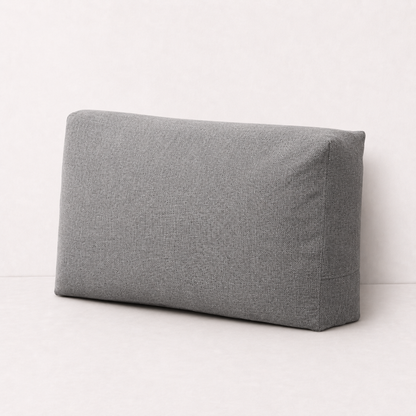 Linen Backrest Pillow Cover Case - Dark Grey