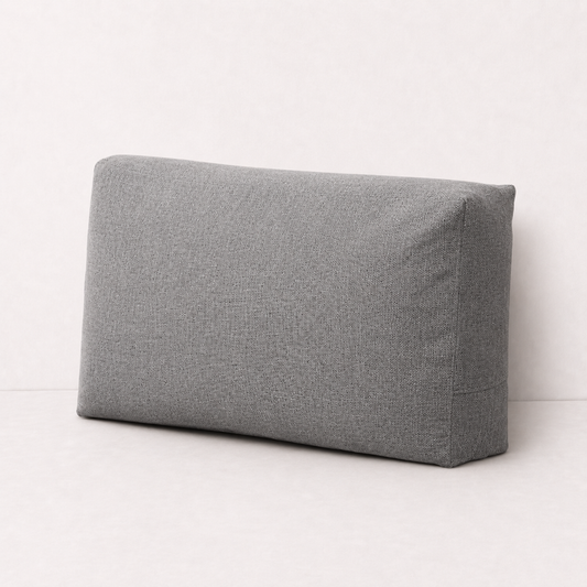 Linen Backrest Pillow Cover Case - Dark Grey