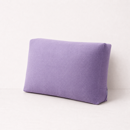 Linen Backrest Pillow Cover Case - Light Purple