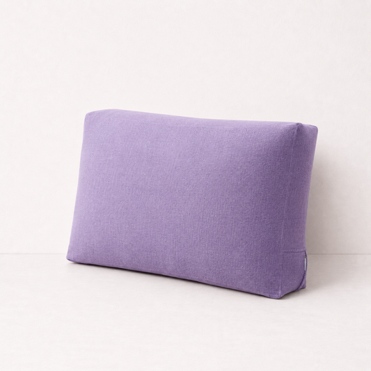 Linen Backrest Pillow Cover Case - Light Purple
