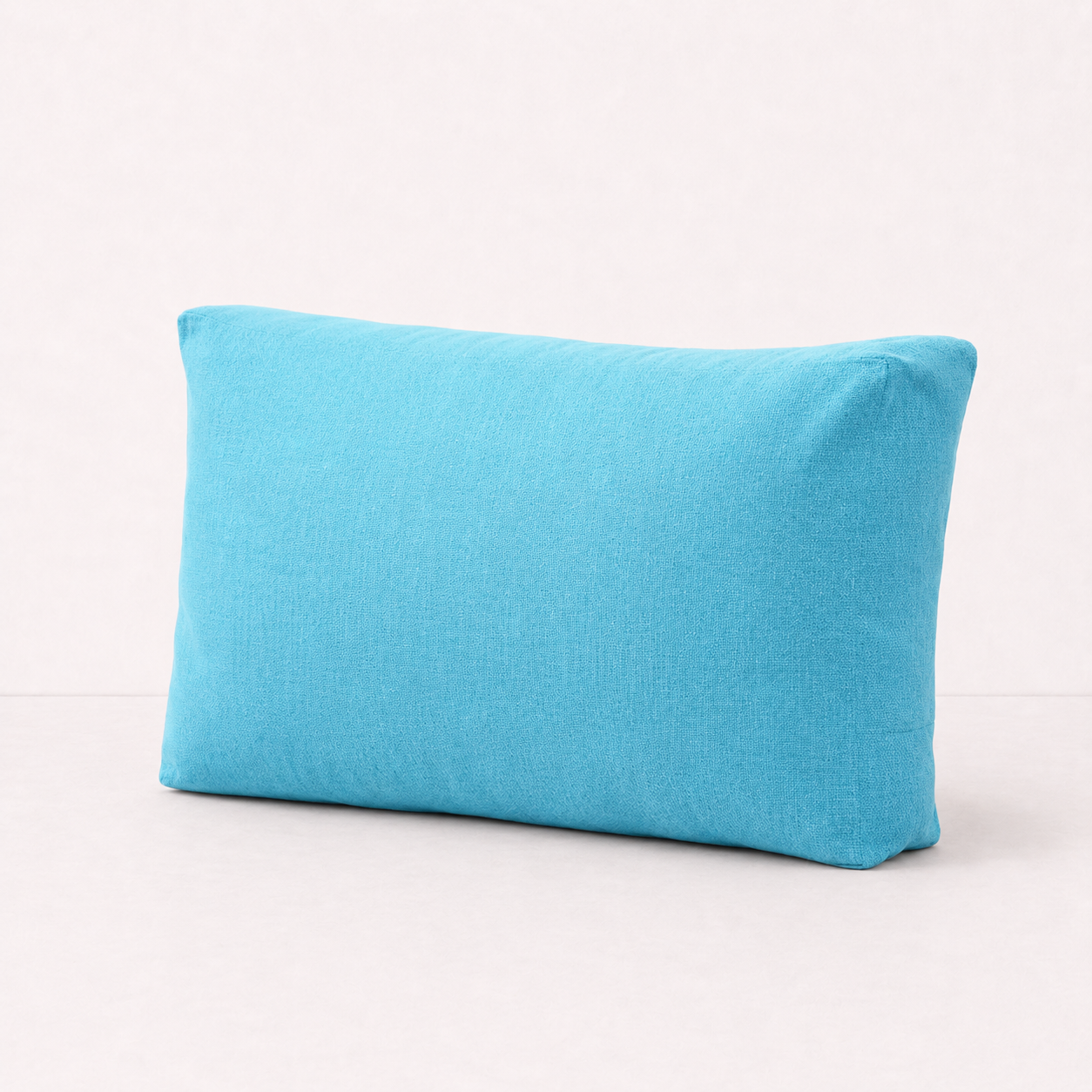 Linen Backrest Pillow Cover Case - Light Blue