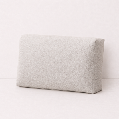 Linen Backrest Pillow Cover Case - Light Grey
