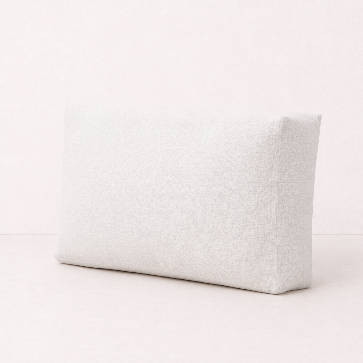 Linen Backrest Pillow Cover Case - White