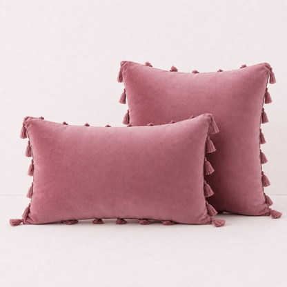 Soft Decorative Pillow Cover Set - Pink Purple
