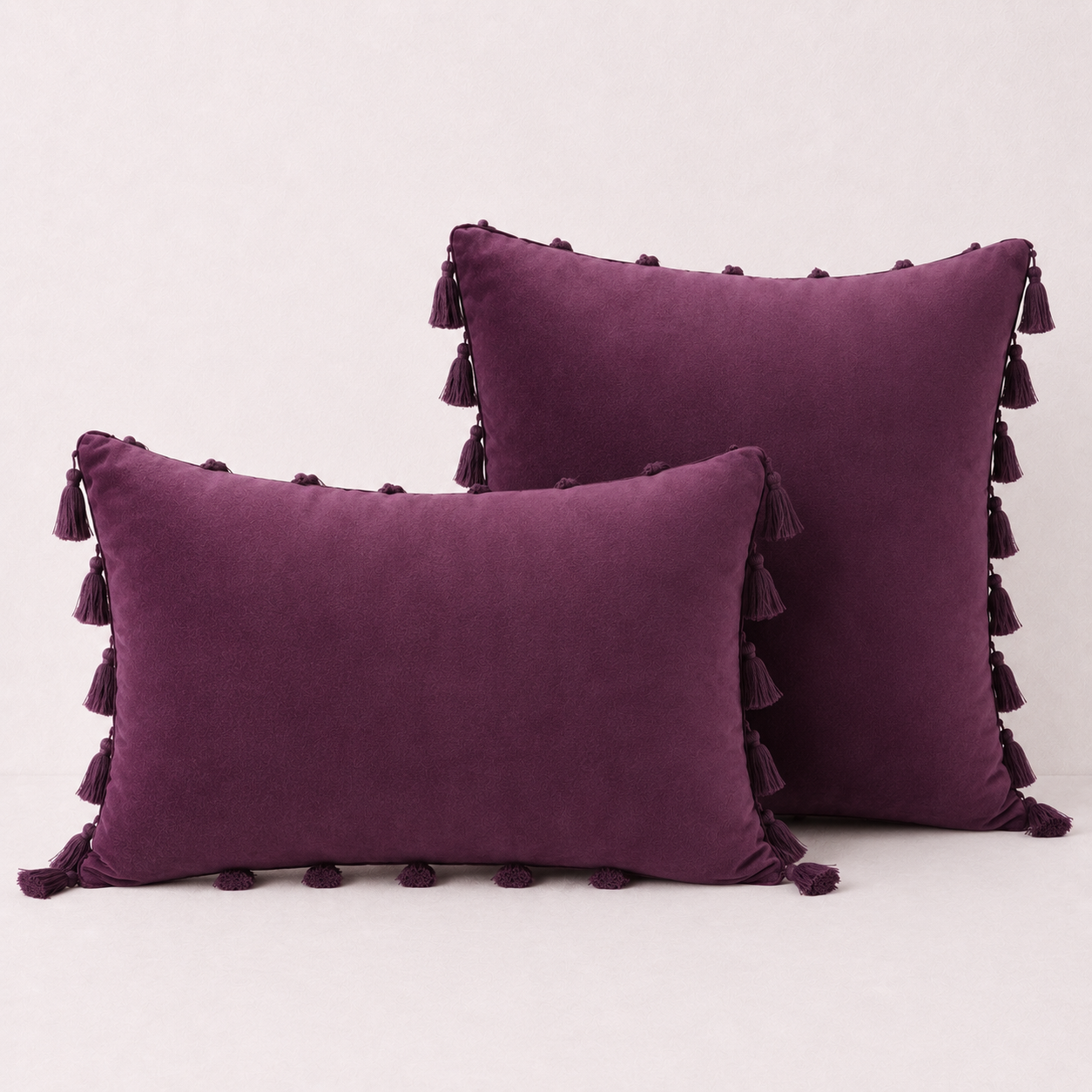 Soft Decorative Pillow Cover Set - Purple