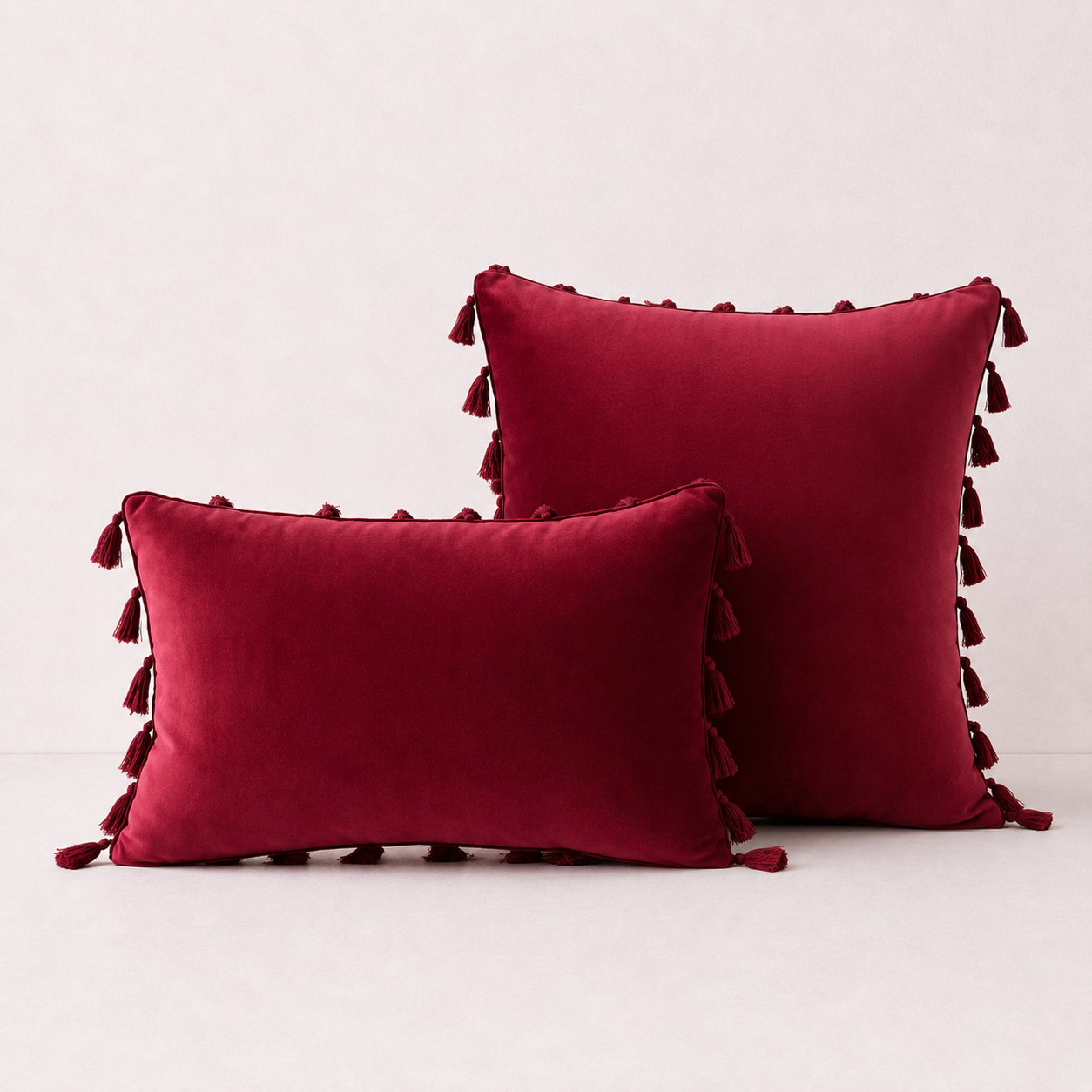 Soft Decorative Pillow Cover Set - Winered