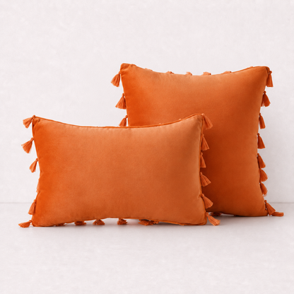 Soft Decorative Pillow Cover Set - Orange