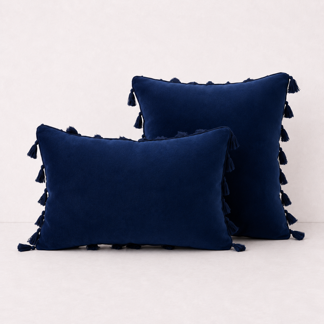 Soft Decorative Pillow Cover Set - Dark Blue