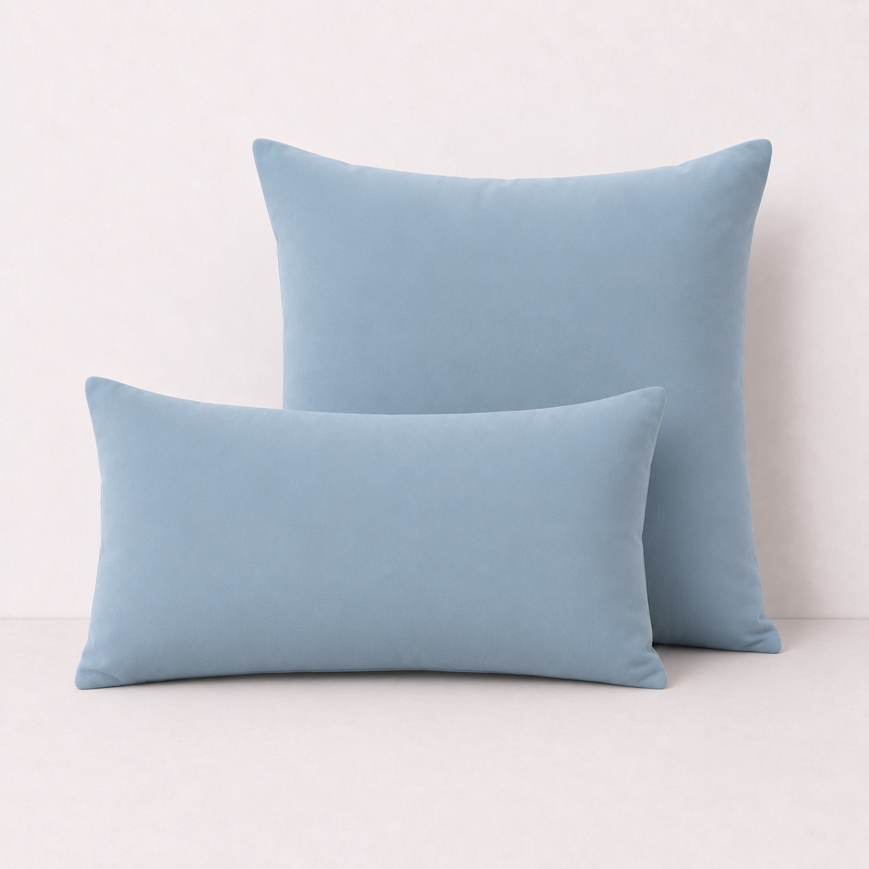 Plaid Canvas Polyester Pillow Cover - Blue