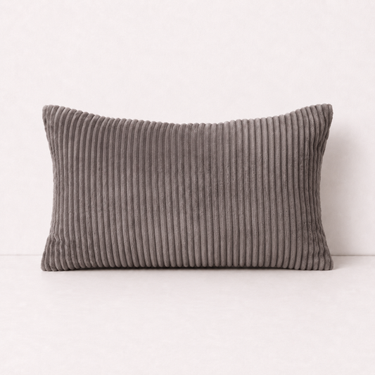 Corduroy Velvet Pillow Case Cover - Dark Grey