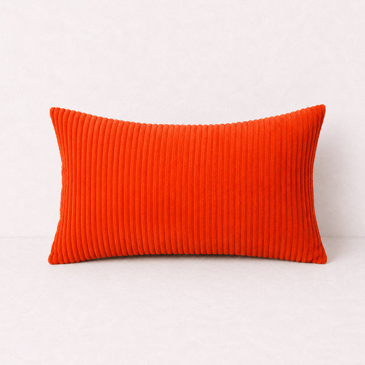 Corduroy Velvet Pillow Case Cover - Red