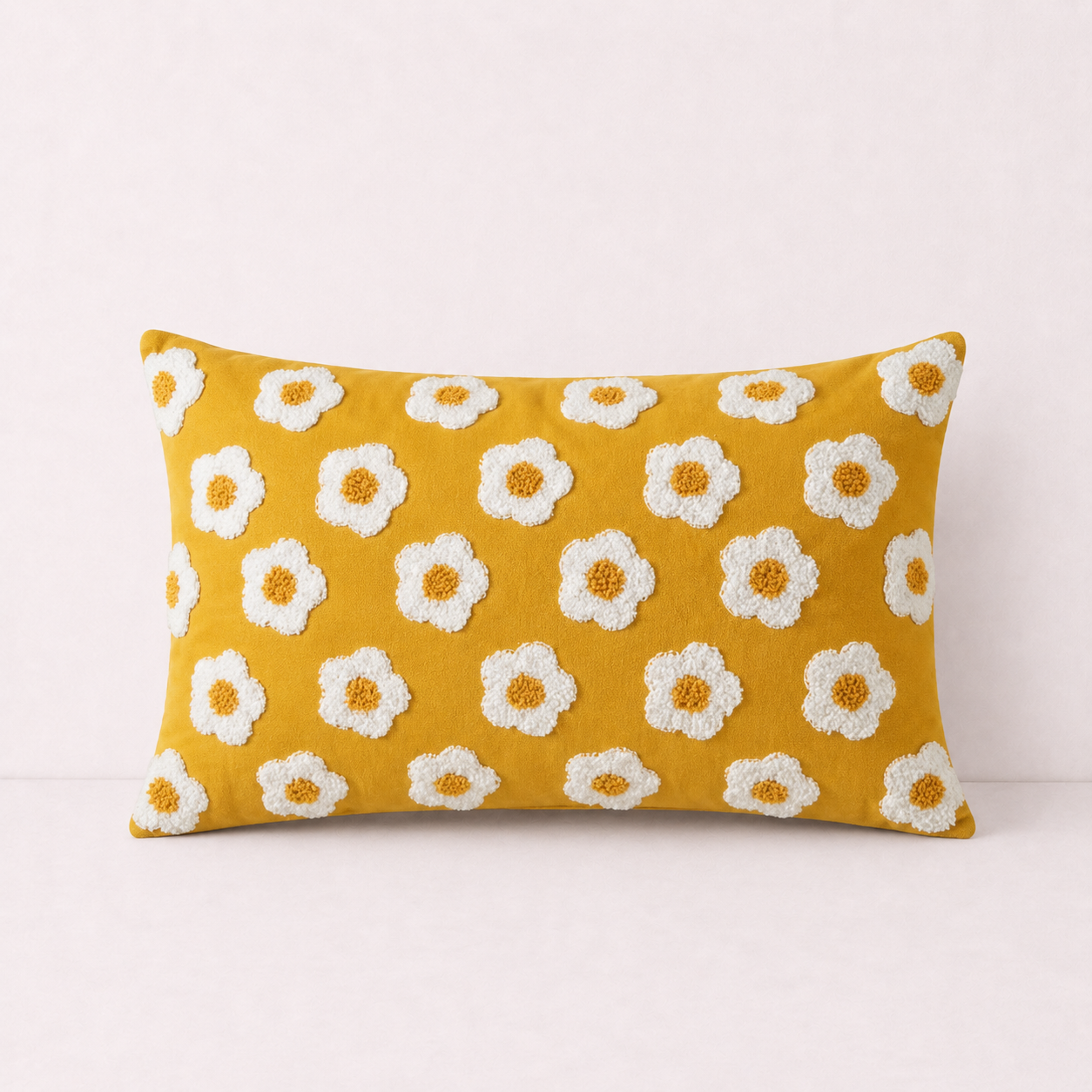 Boho Fringe Throw Pillow Cover - Yellow