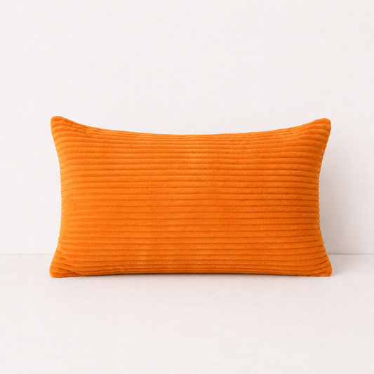 Corduroy Velvet Pillow Case Cover - Orange