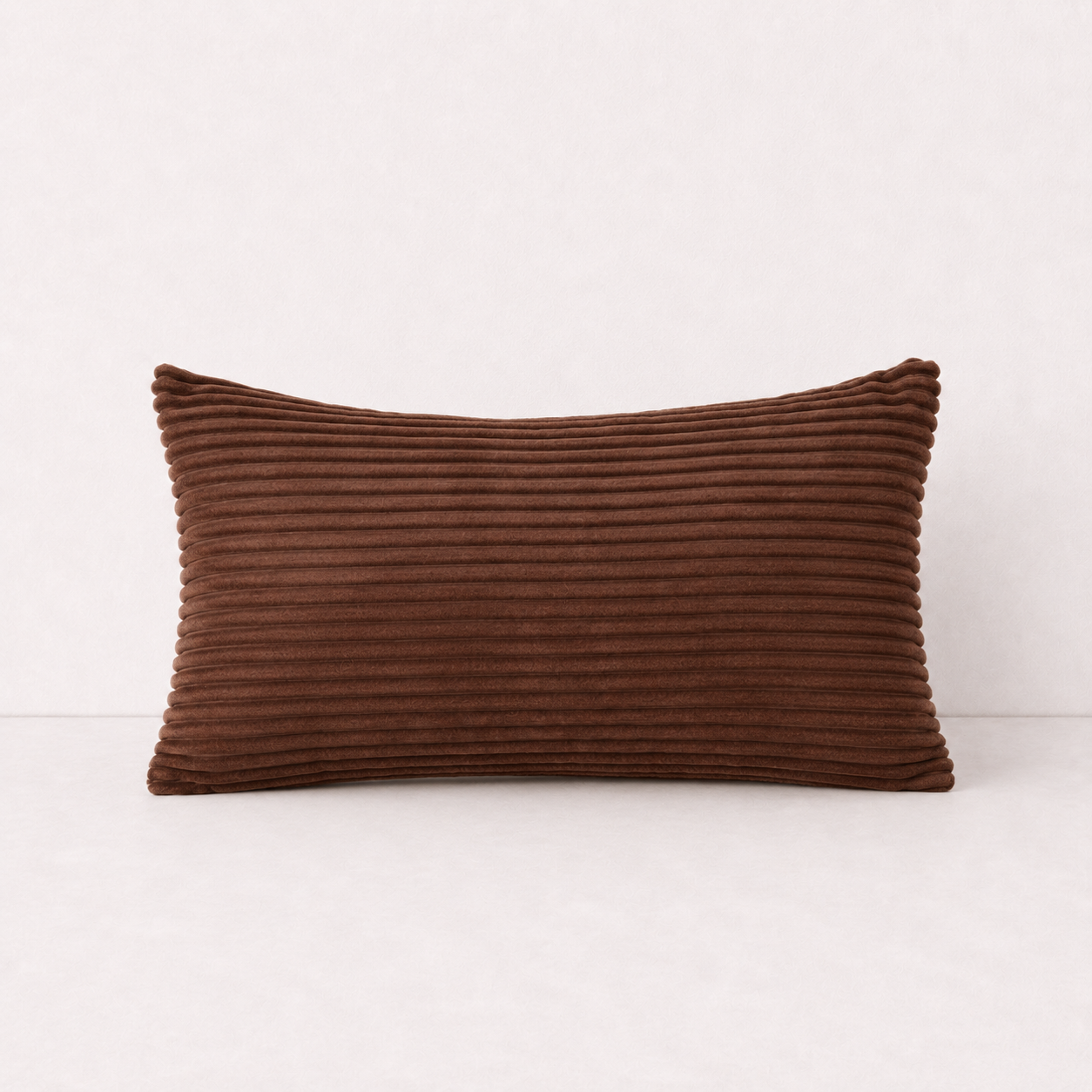 Corduroy Velvet Pillow Case Cover - Dark Brown