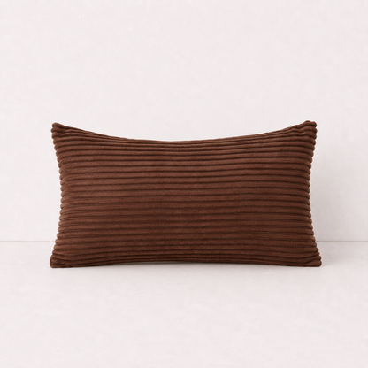 Corduroy Velvet Pillow Case Cover - Dark Brown