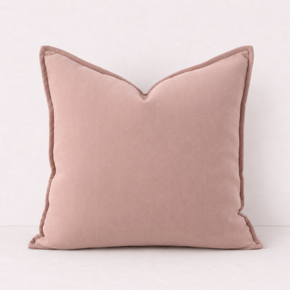 Cozy Chenille Throw Pillow Cover- Pink