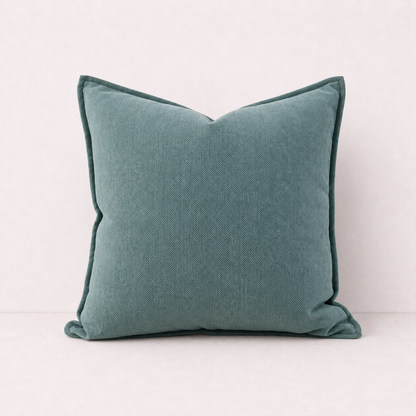 Cozy Chenille Throw Pillow Cover- Blue Green