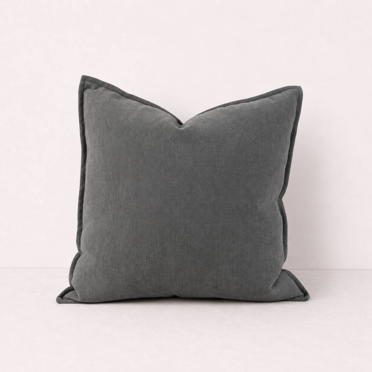 Cozy Chenille Throw Pillow Cover- Grey