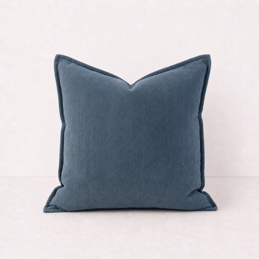 Cozy Chenille Throw Pillow Cover- Blue