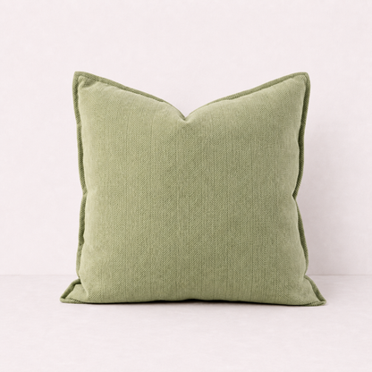 Cozy Chenille Throw Pillow Cover- Matcha Green