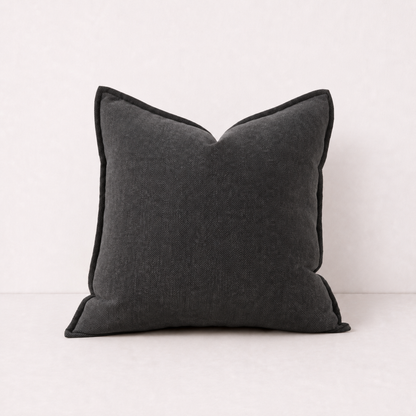 Cozy Chenille Throw Pillow Cover- Dark Grey