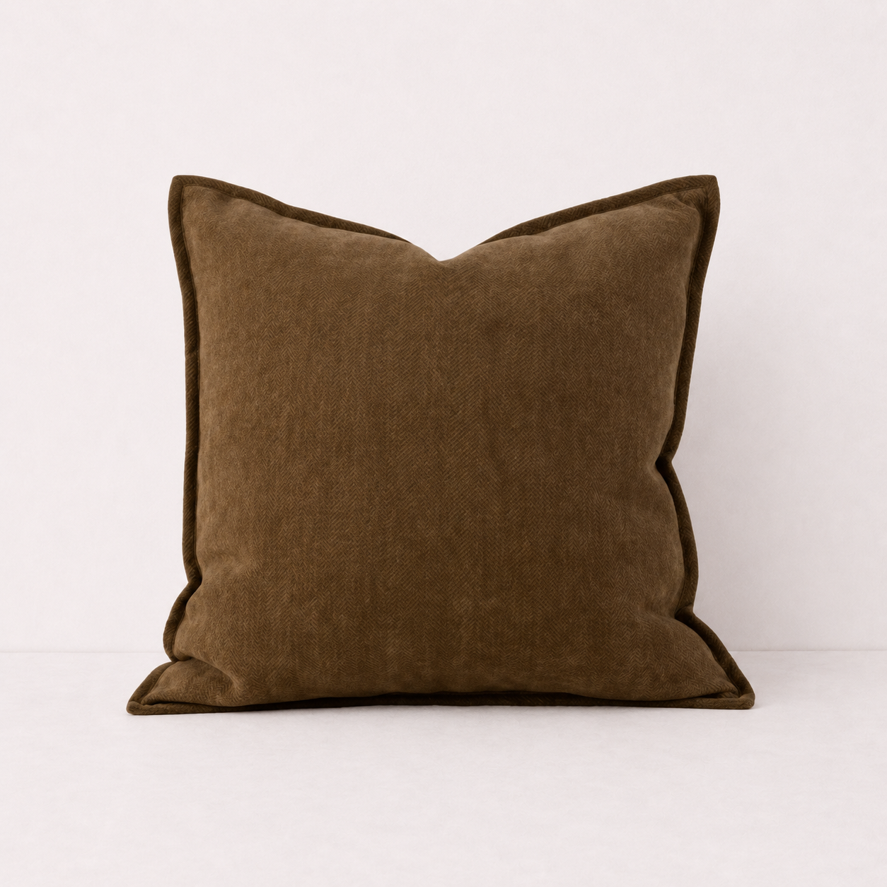 Cozy Chenille Throw Pillow Cover- Brown
