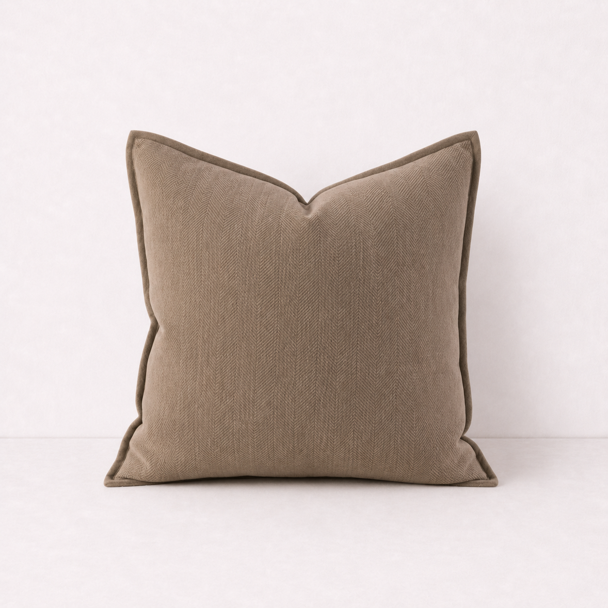 Cozy Chenille Throw Pillow Cover- Dark Brown