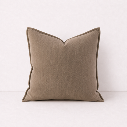 Cozy Chenille Throw Pillow Cover- Dark Brown