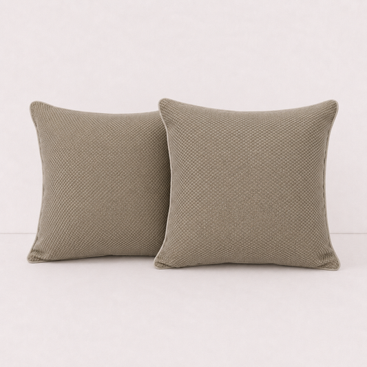 Soft Woven Pillow Cover Design - Brown