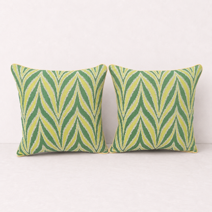 Green Leaf Pillow Cover Set
