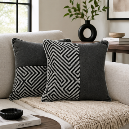 Modern Maze Accent Pillow Cover
