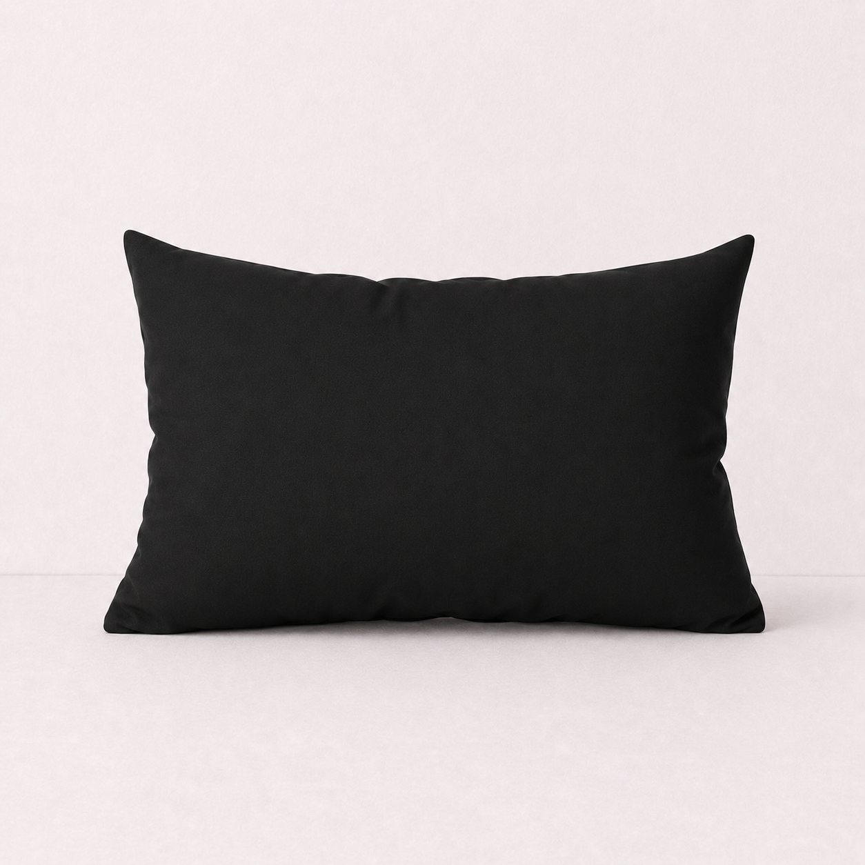 Solid Color Throw Pillow Cover Velvet - Black
