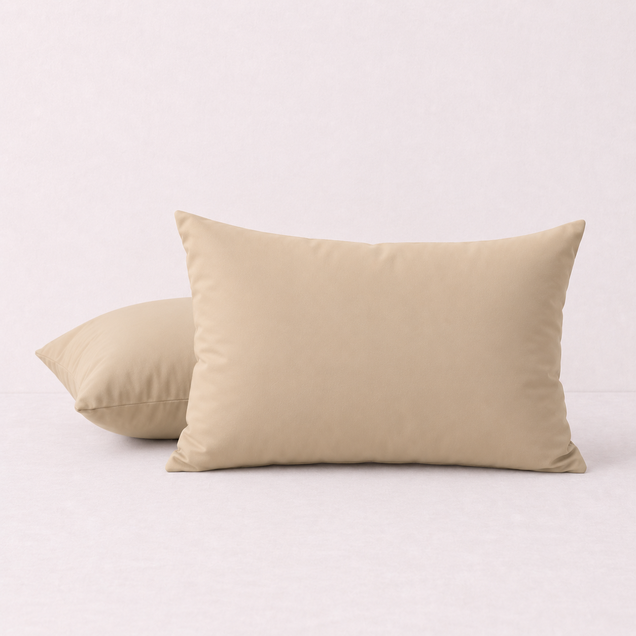 Solid Color Throw Pillow Cover Velvet - Beige